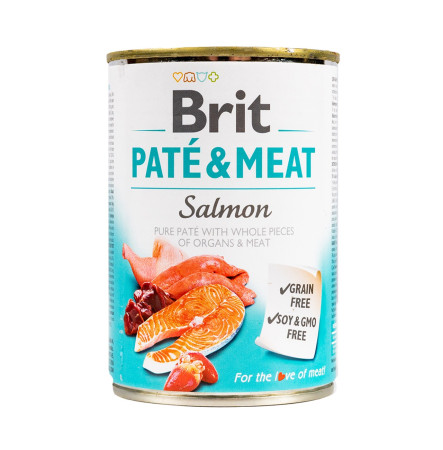 Brit Pate & Meat Dog з лососем 400 г
